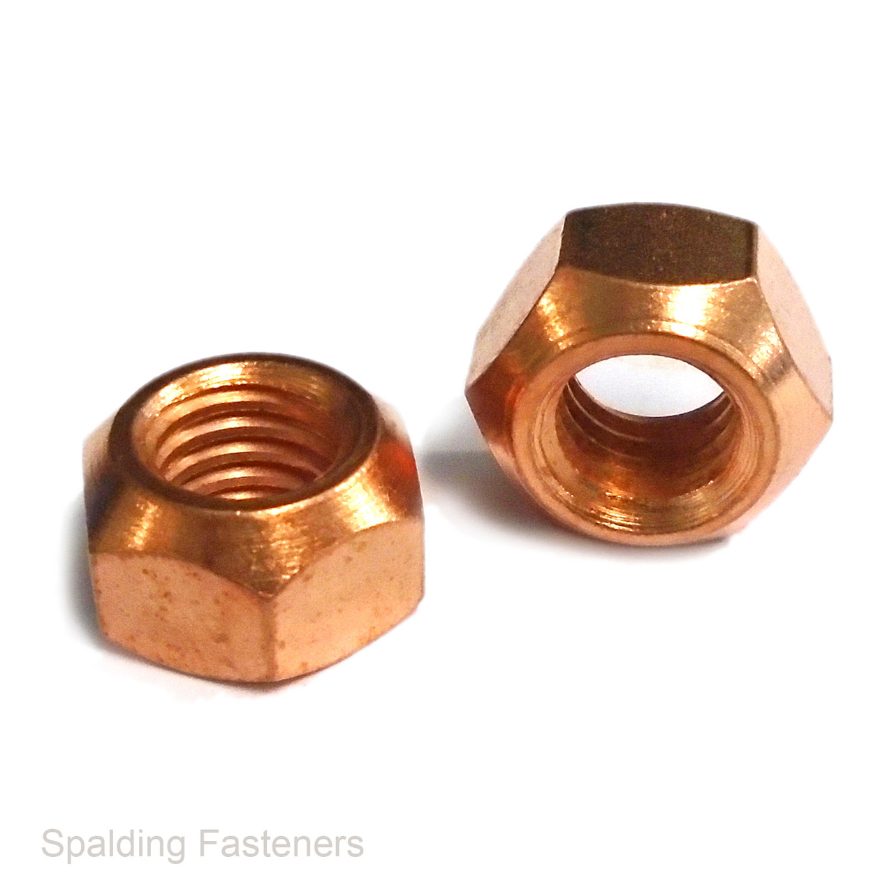 M8 & M10  Copper Flashed Manifold Exhaust Locking Nuts