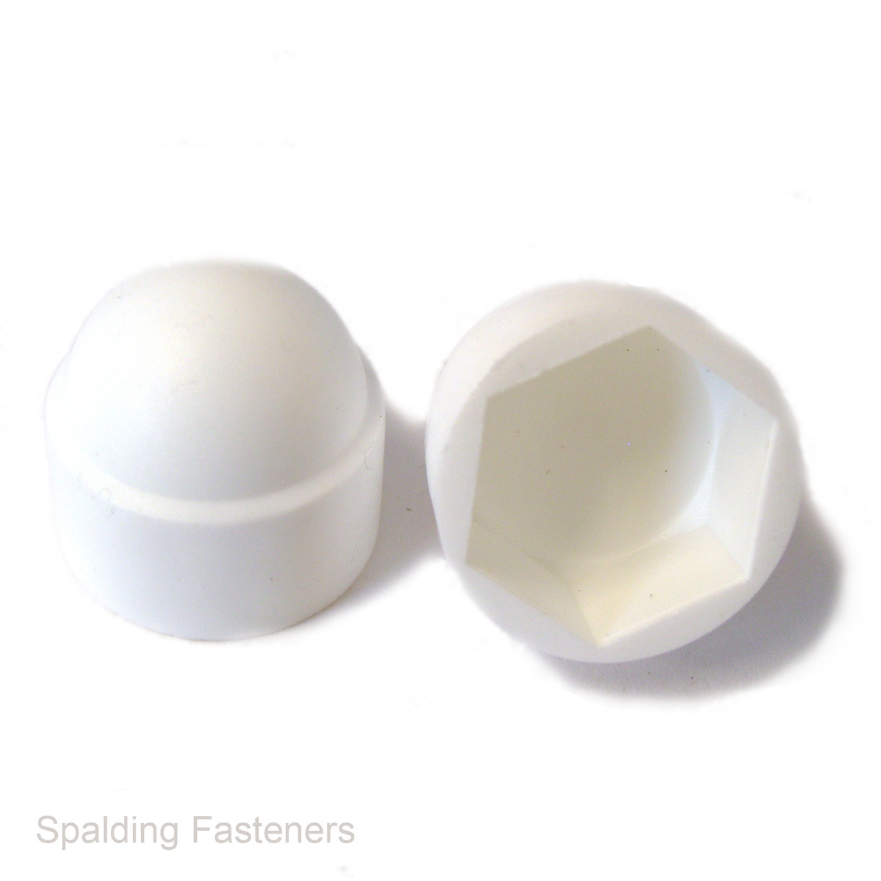 90 Assorted Metric White Nylon Nut & Bolt Head Cap Covers