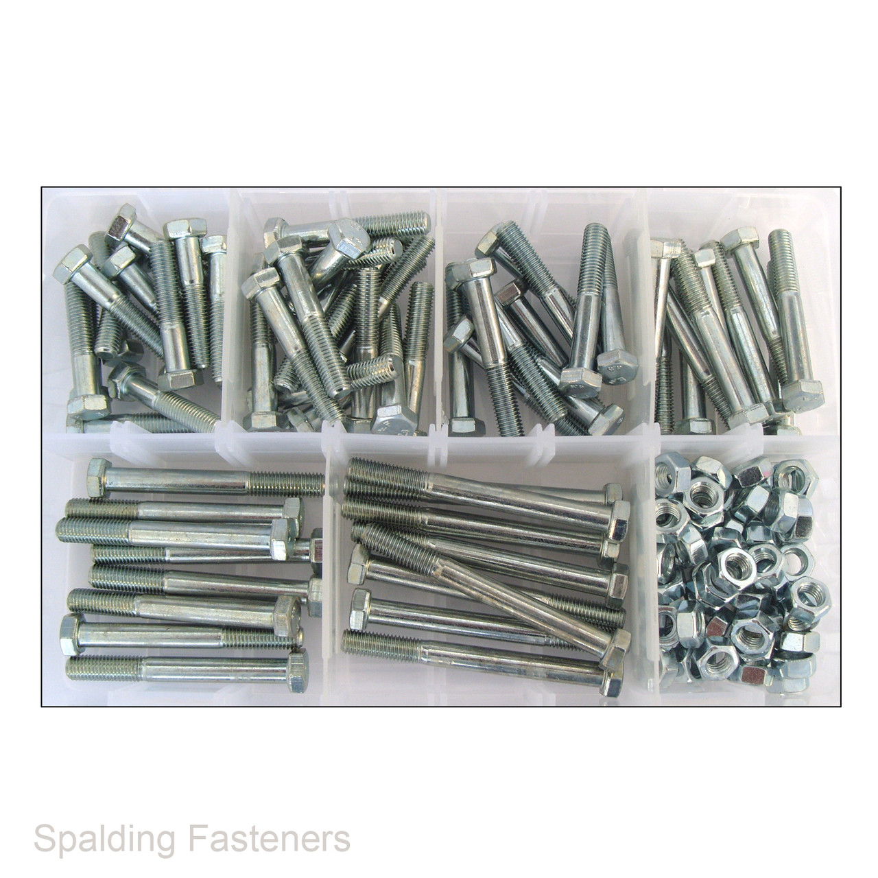 M7 Metric Zinc Plated High Tensile Steel Bolts & Full Nuts