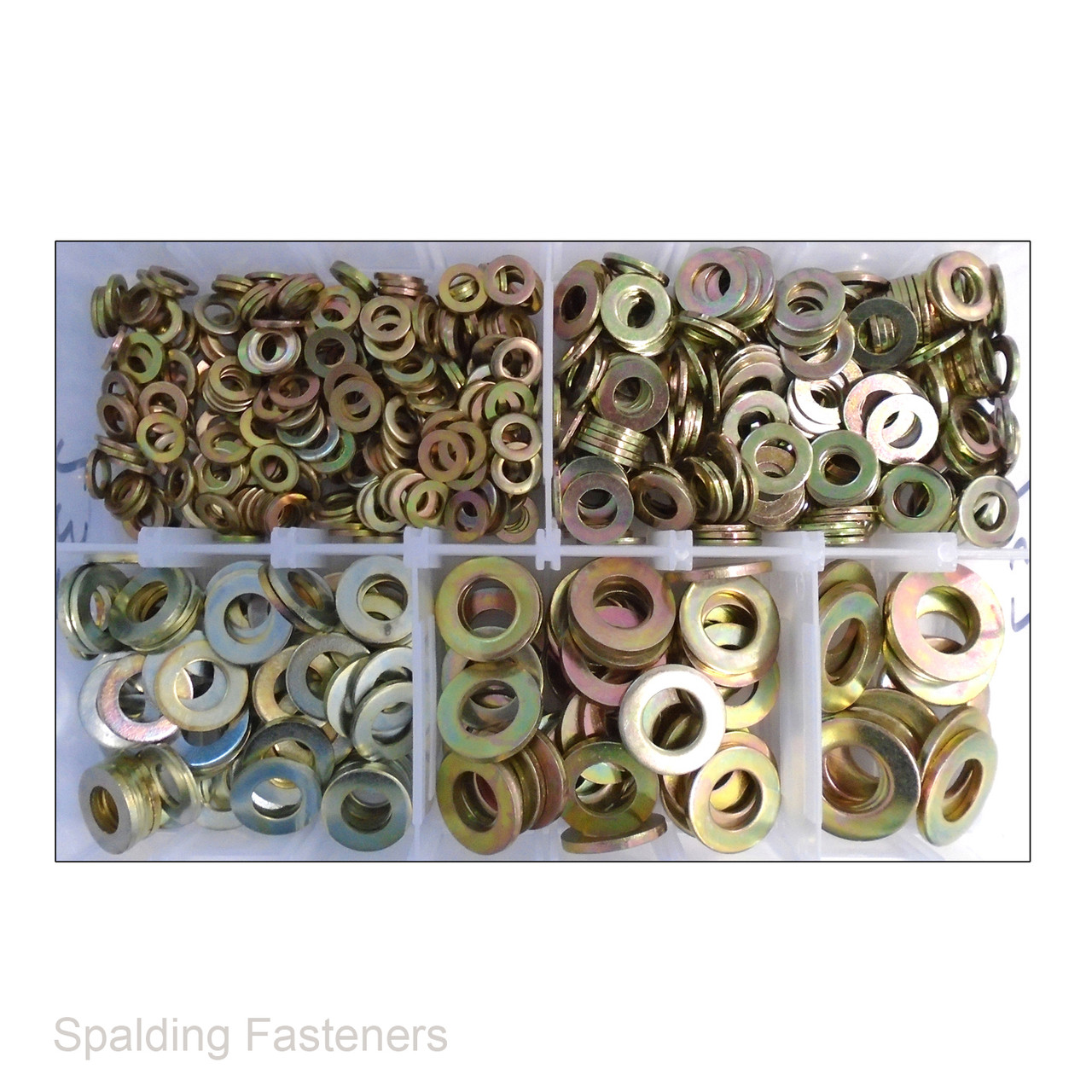 Assorted Yellow Zinc Form A flat Washers