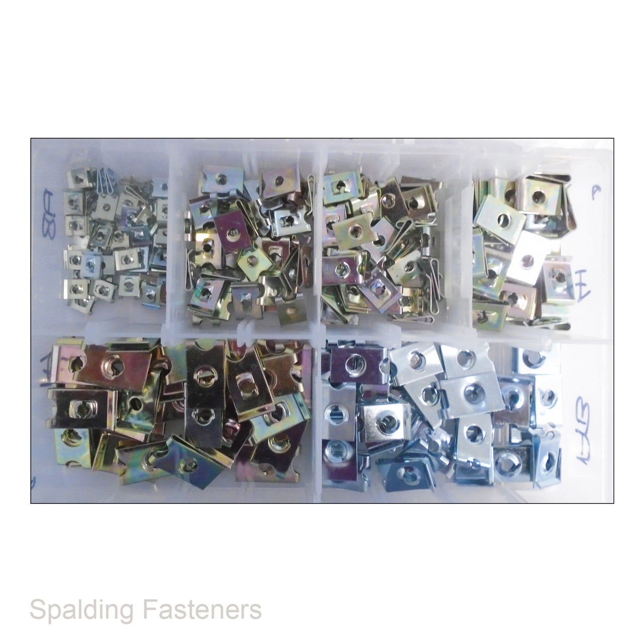 Assorted Zinc Plated Steel Speed Nut U Clip Circlips