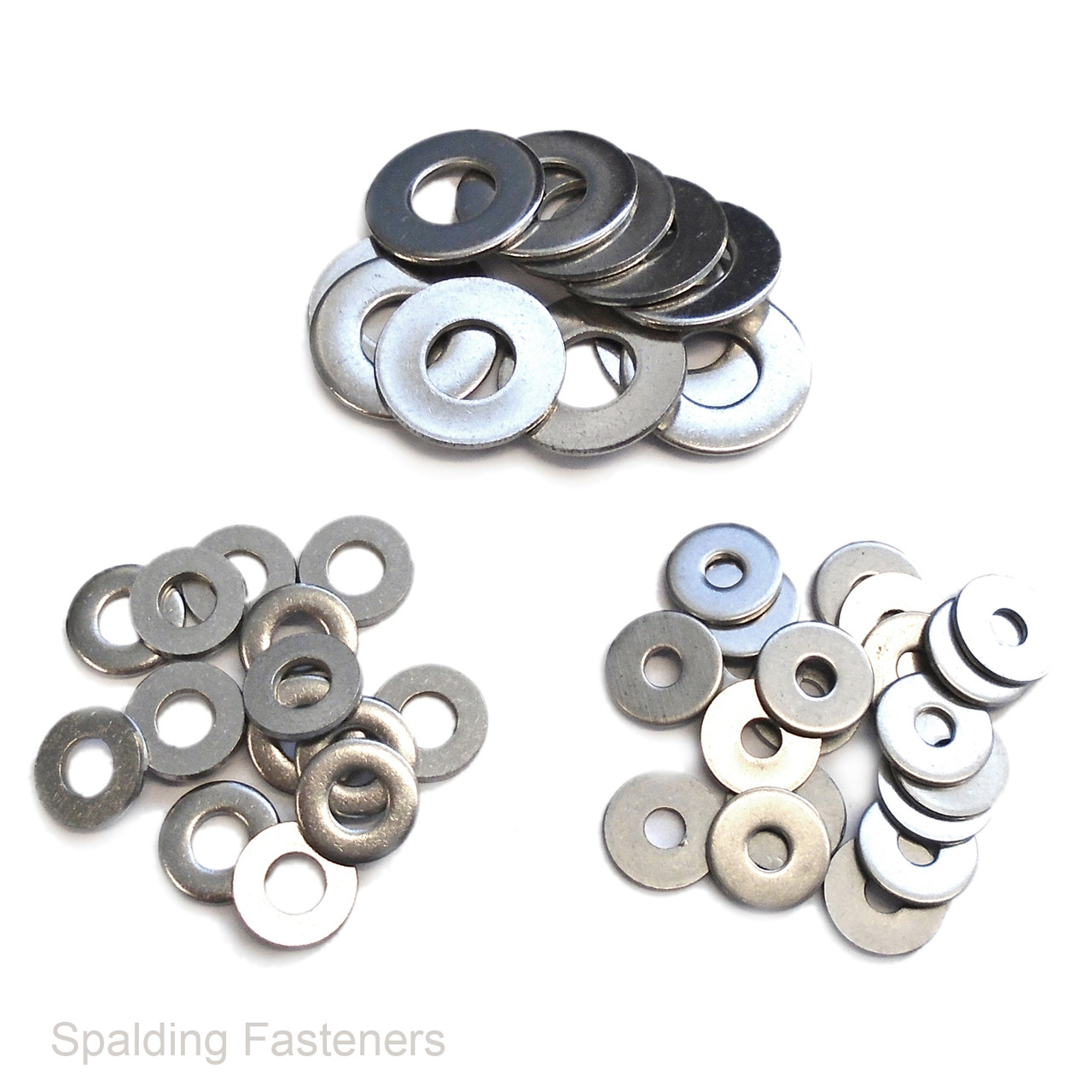 Assorted 3/16" To 1/2" Imperial A2 Stainless Steel Flat Washers