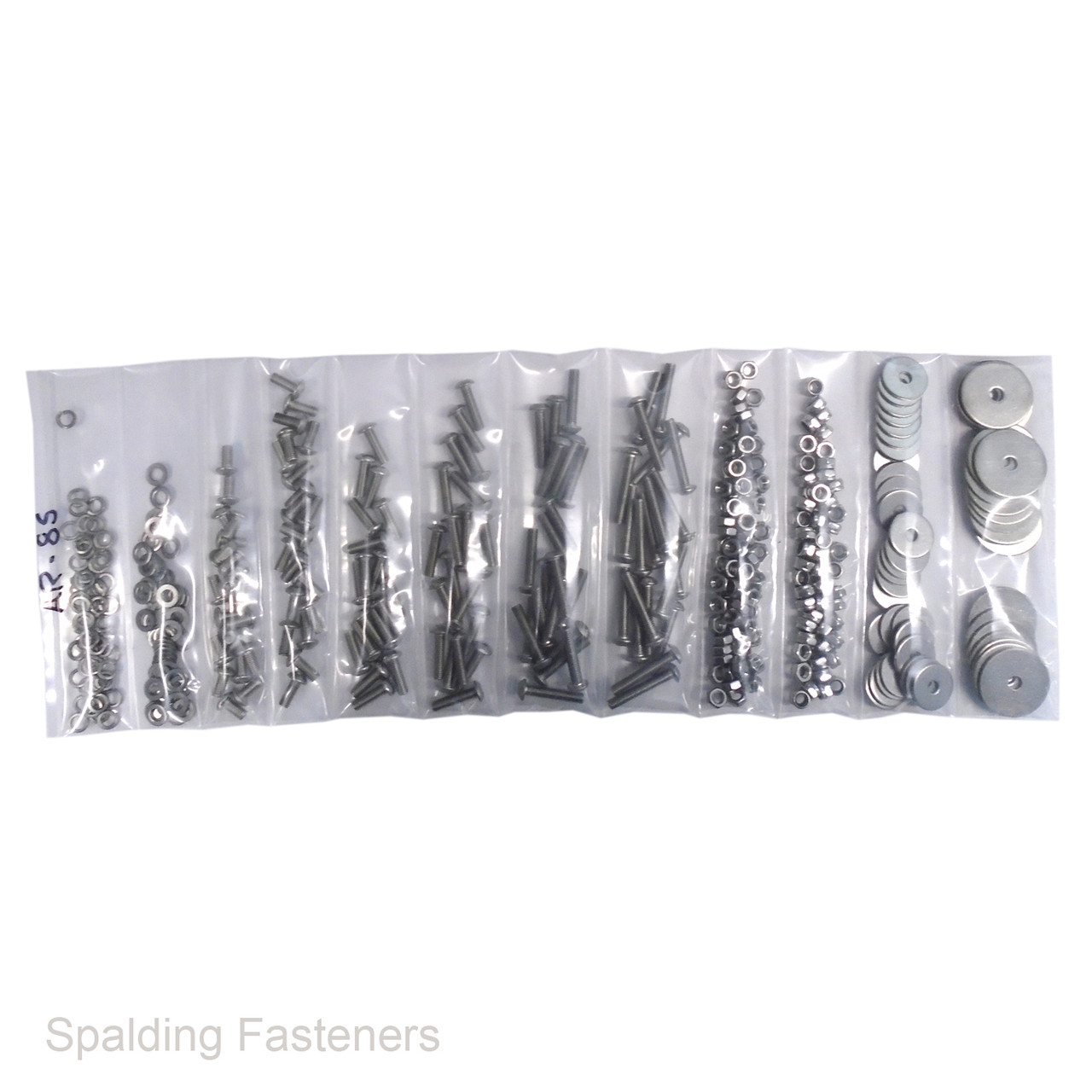 Assorted M5 Metric A2 Stainless Steel Button Head Machine Screws, Nuts & Washers