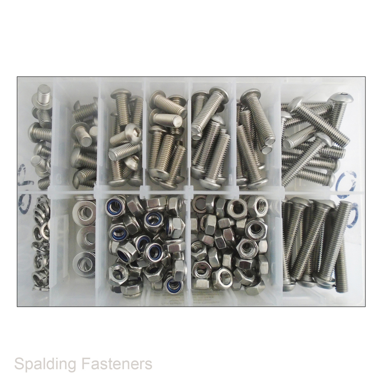 Assorted M8 Socket Button Screws With Nuts & Washers