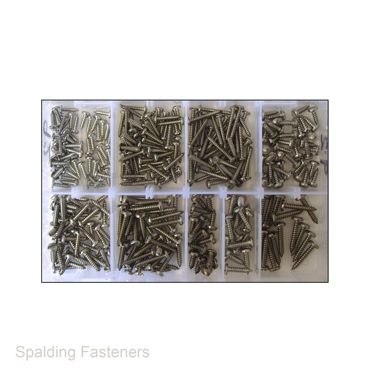 Assorted No 6, 8 & 10 Imperial Stainless Steel Pan Slotted Self Tapping Screws