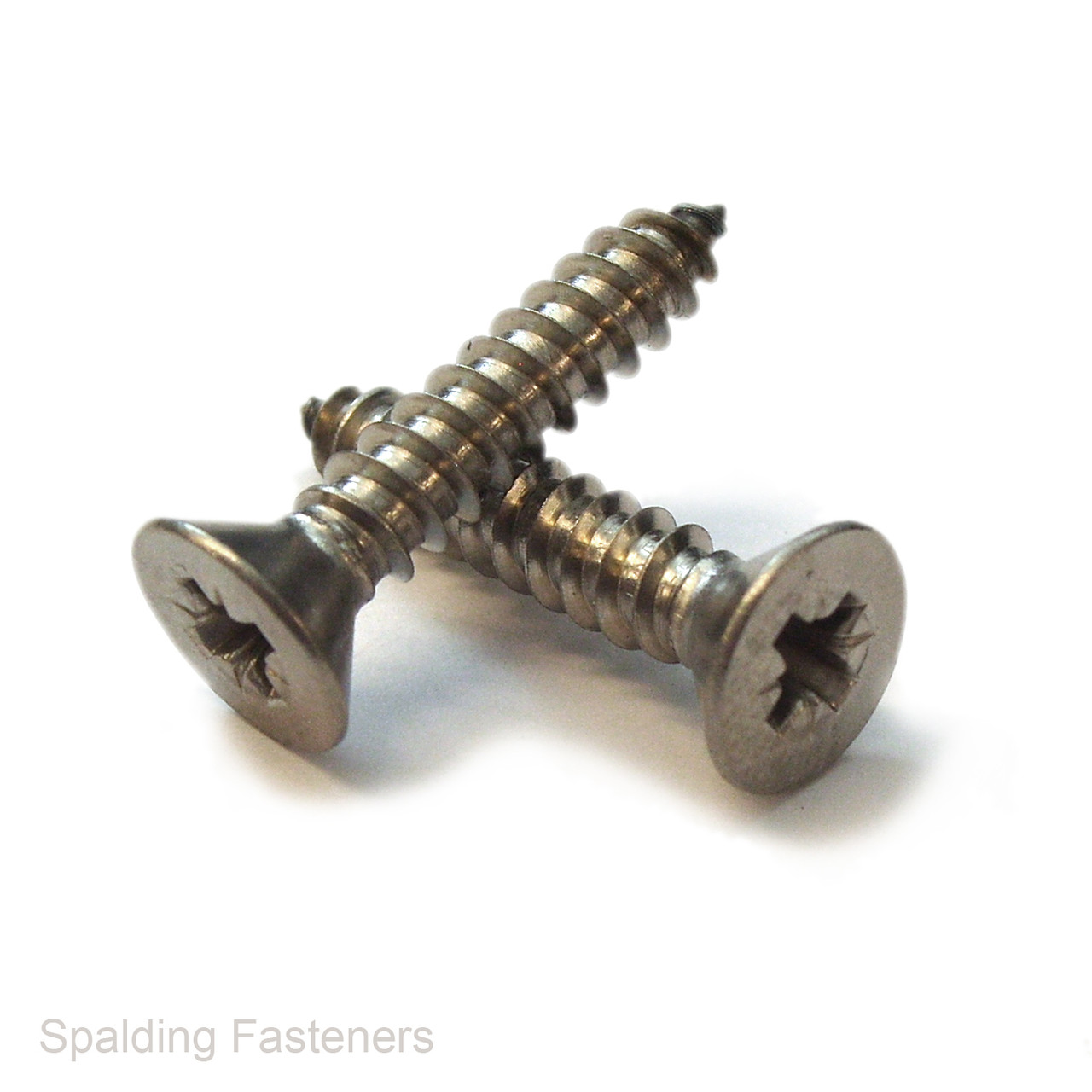 No.8 A2 Grade Stainless Steel Countersunk Pozi Head Self Tapping Screws
