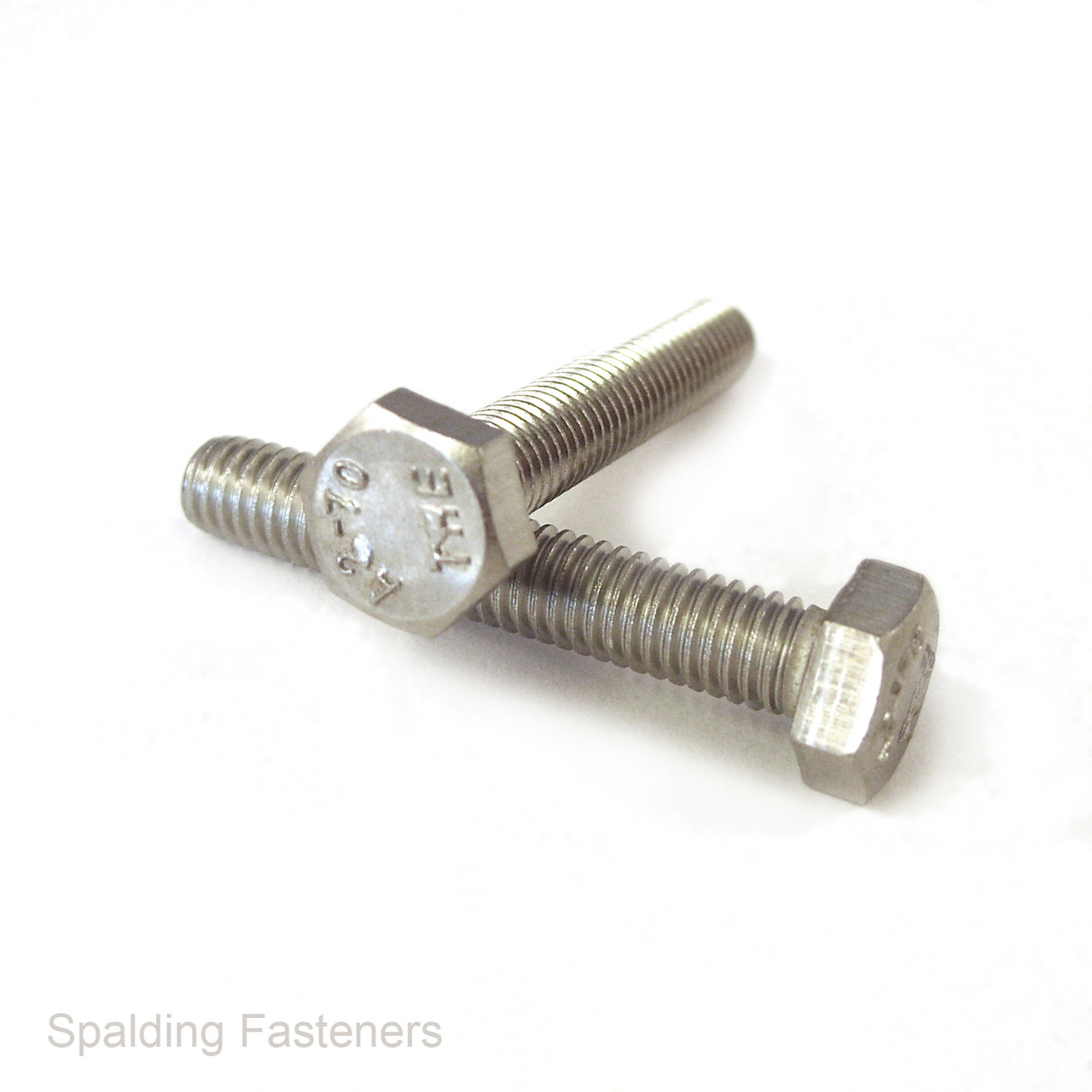 1/4" UNC A2 Grade Stainless Steel Hex Head Set Screw Fully Threaded Bolts