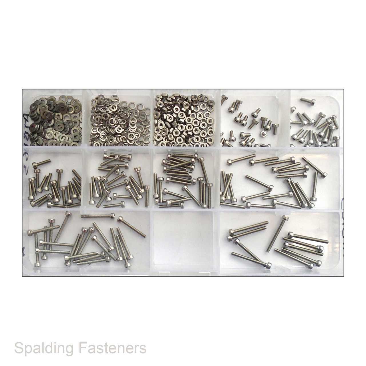 Assorted Metric M2 A2 Stainless Socket Cap Set Screws, Nuts & Washers