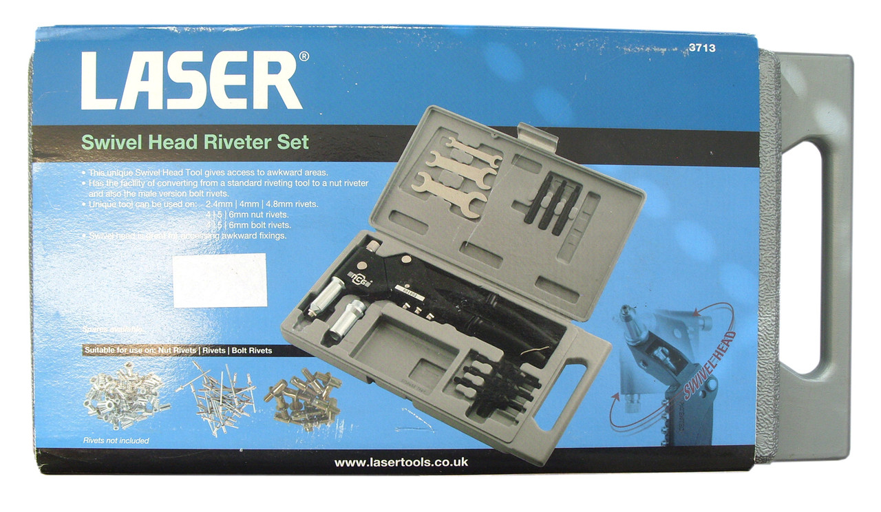 Laser Swivel Head Riveter Set 3713