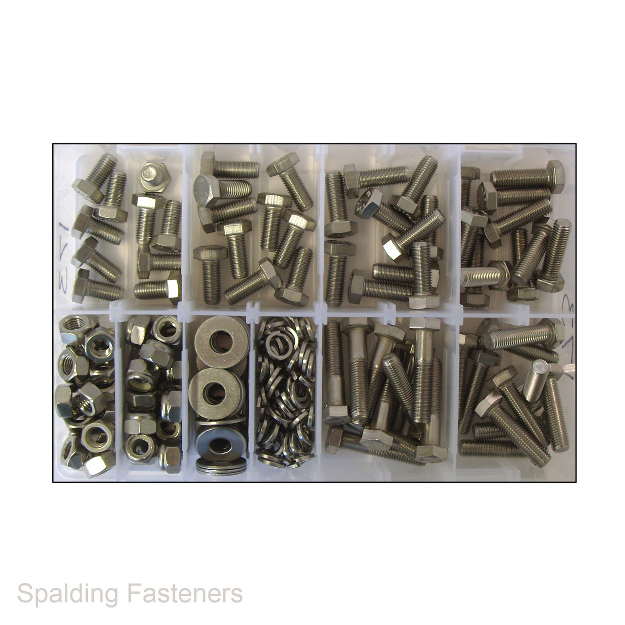 Assorted 5/16" UNF A2 Stainless Steel Fully Threaded Bolts, Nuts & Washers