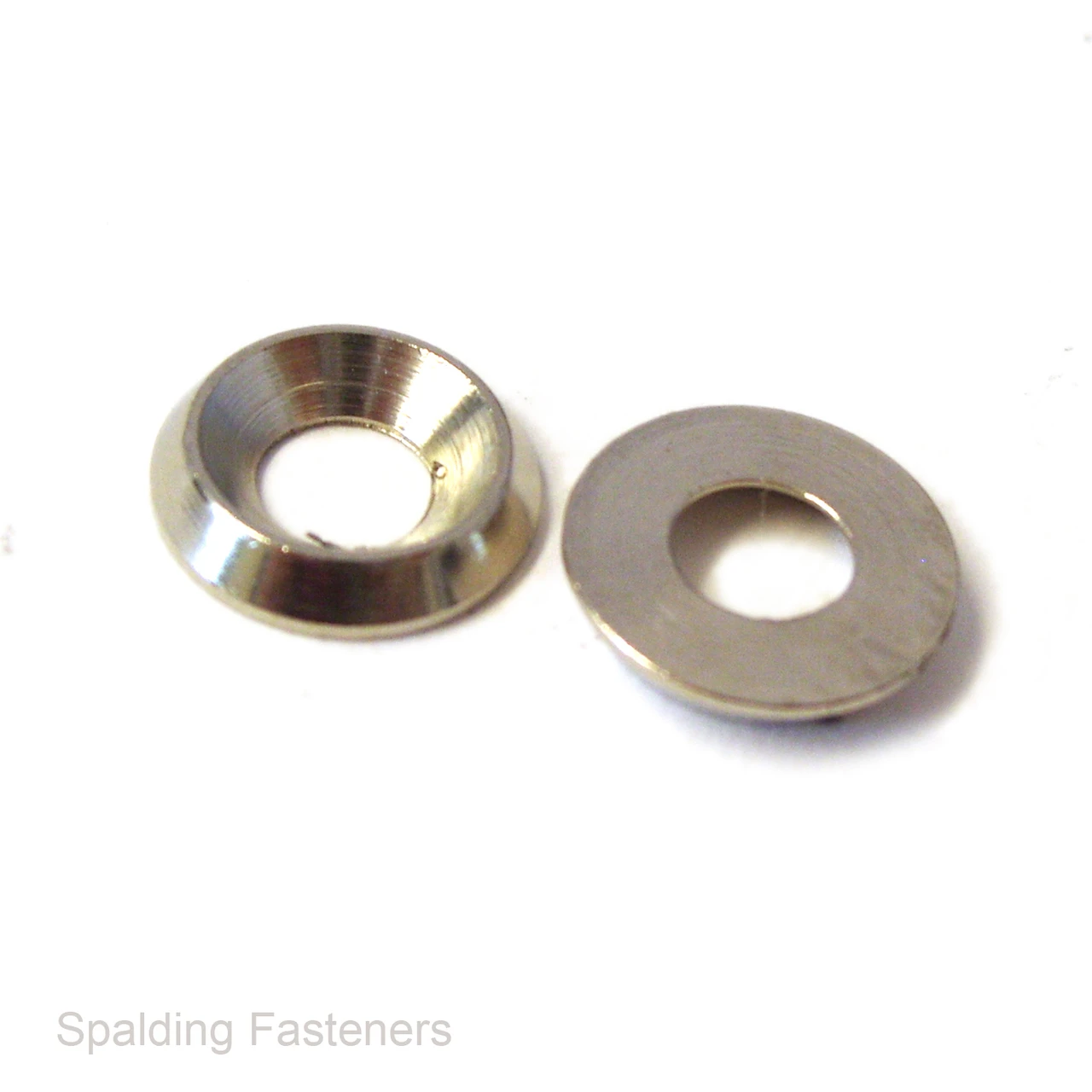 Nickel Plated Brass Closed Screw Cup Washers 4mm, 5mm & 6mm