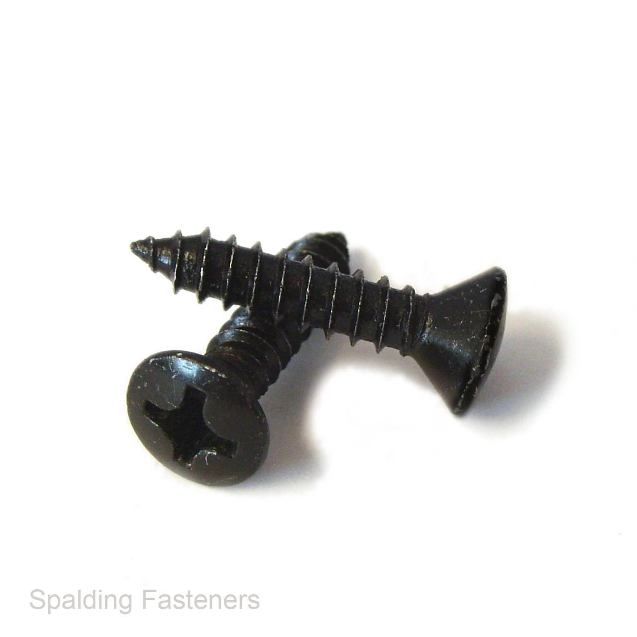 No.6 (3.5mm) Black Raised Countersunk Pozi Self Tapping Screws DIN 7983