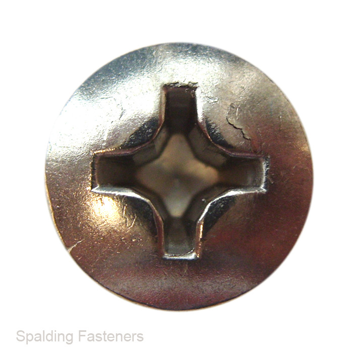 1/4" UNF A2 Grade Stainless Steel Raised Countersunk Philips Head Machine Screws