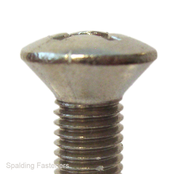 1/4" UNF A2 Grade Stainless Steel Raised Countersunk Philips Head Machine Screws