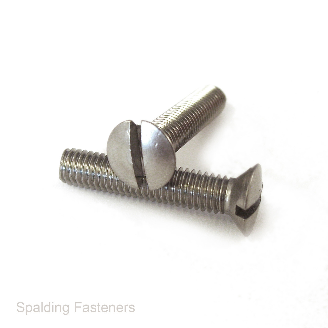 10-32 UNF A2 Grade Stainless Steel Raised Countersunk Slotted Machine Screws