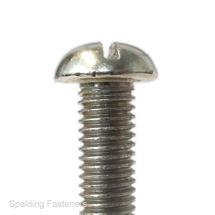 2BA Zinc Plated Steel Round Slotted Head Machine Screws