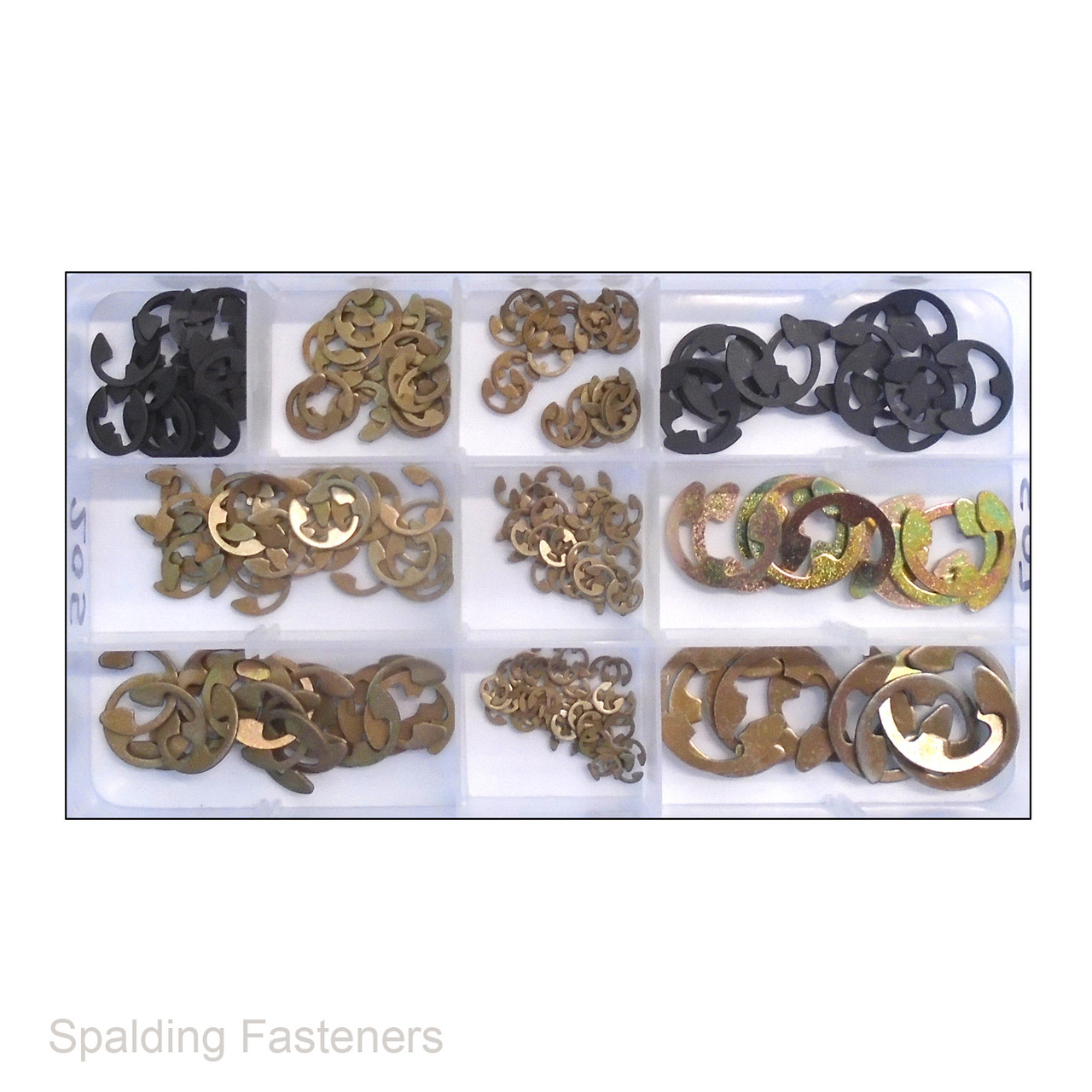 ASSORTED E CLIPS 1/8" - 5/8" IMPERIAL STEEL