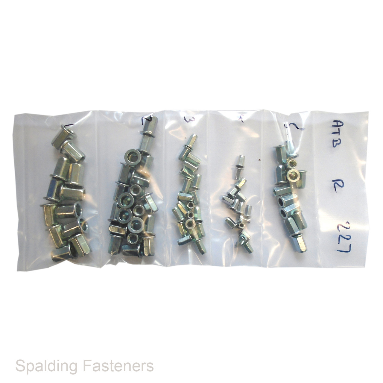 Assorted Metric Steel Hexagon Riv Nuts