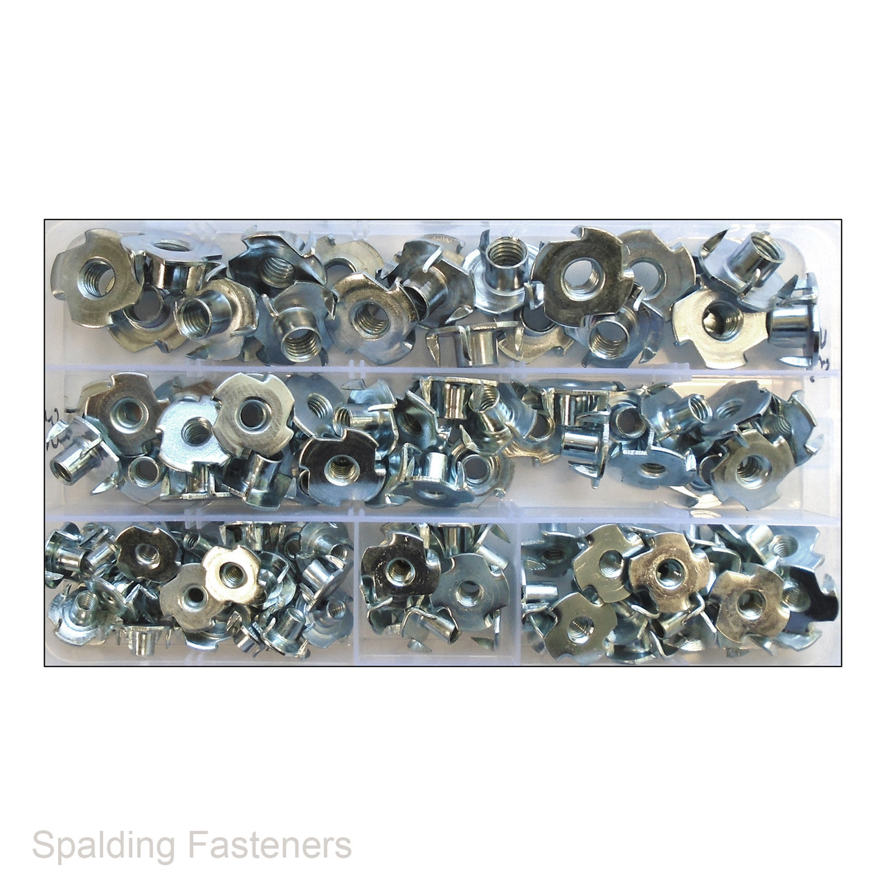 Assorted Metric Pronged Zinc Plated Steel Tee Nuts
