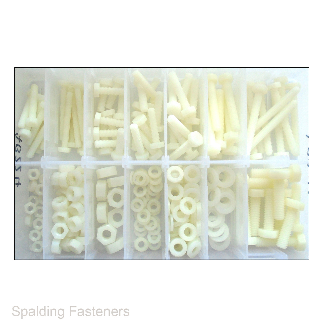 Assorted Metric Nylon Hex Bolts Plus Matching Nuts & Washers 