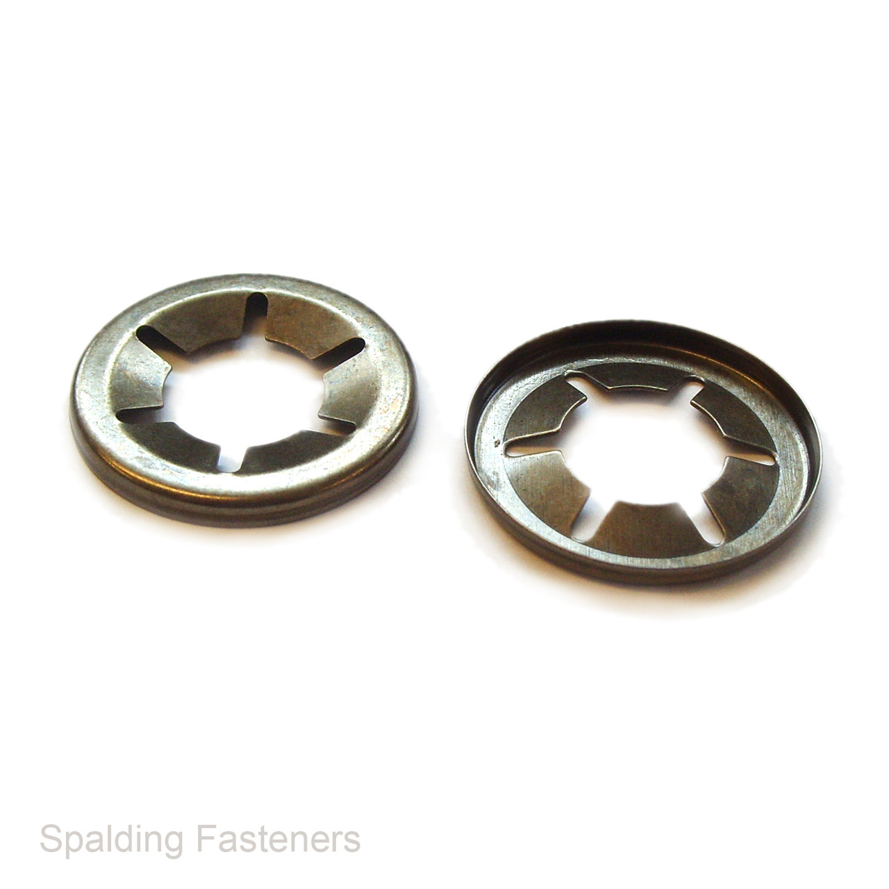 Assorted Zinc Round Flat Clips / Starlock Washers 2.4 To 10mm