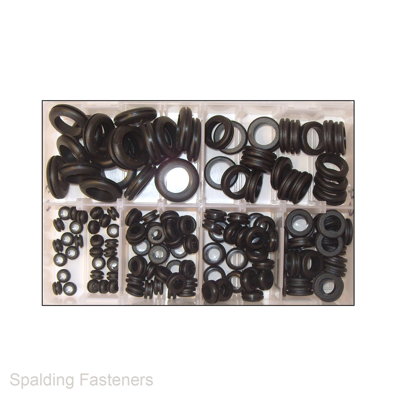 Assorted Metric Rubber Black Wiring Grommets