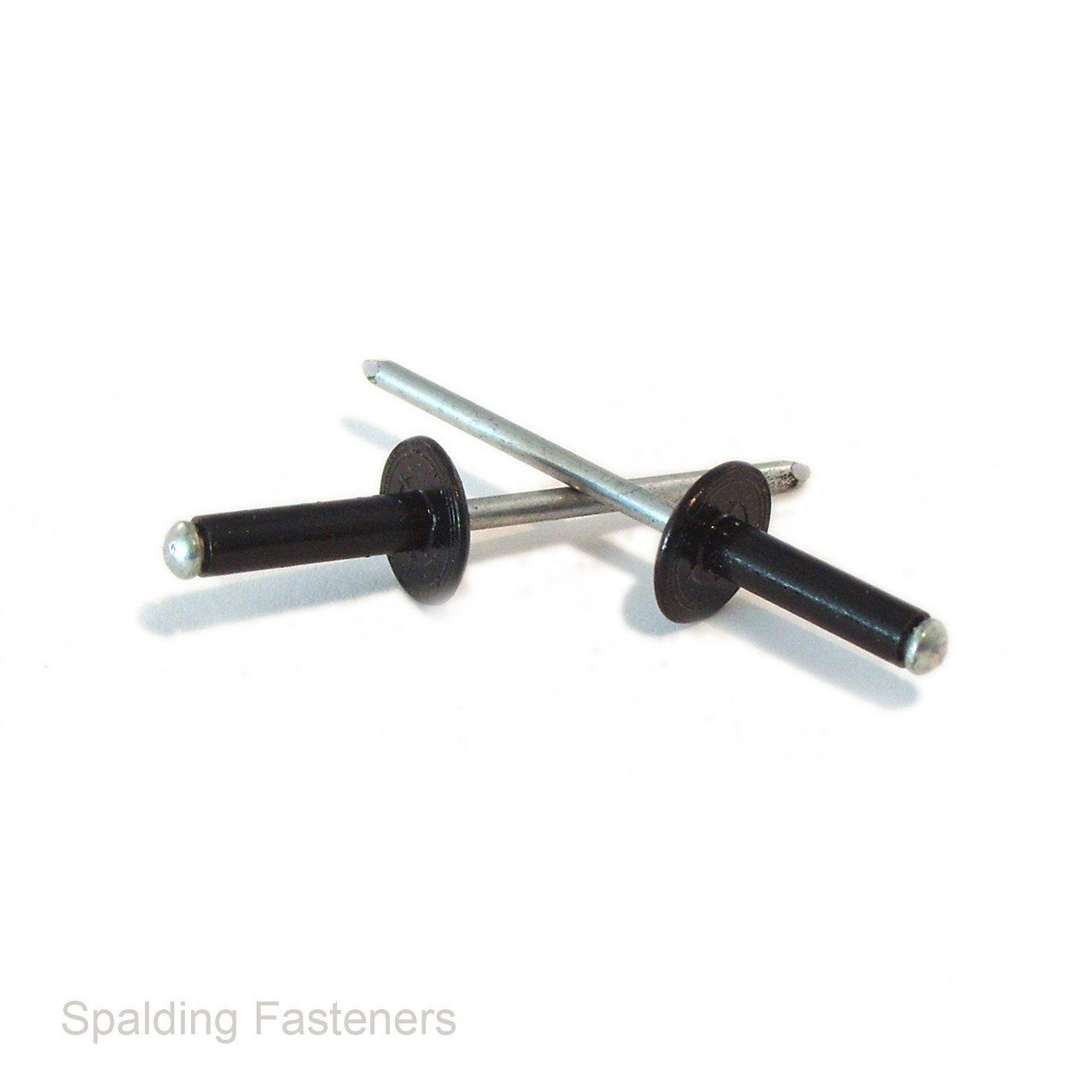 Assorted 3.2mm, 4.0mm & 4.8mm Black Standard & Flange Pop Rivets