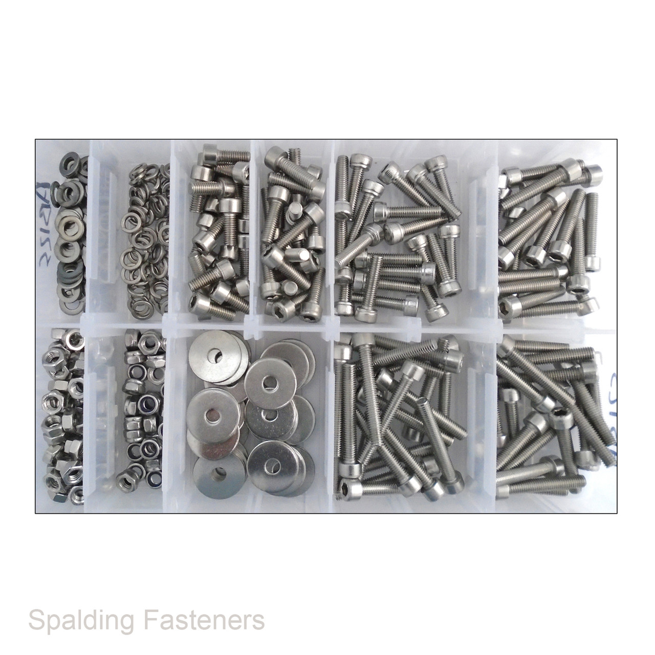 Assorted M5 Metric A2 Stainless Steel Socket Cap Head Bolts, Nuts & Washers