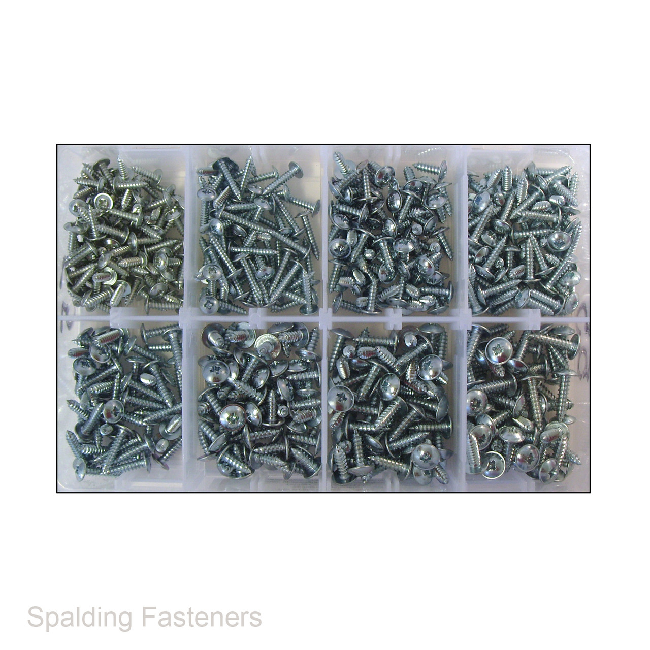 Assorted No.6, No.8 & No.10 Metric Zinc Plated Pozi Flange Self Tapping Screws