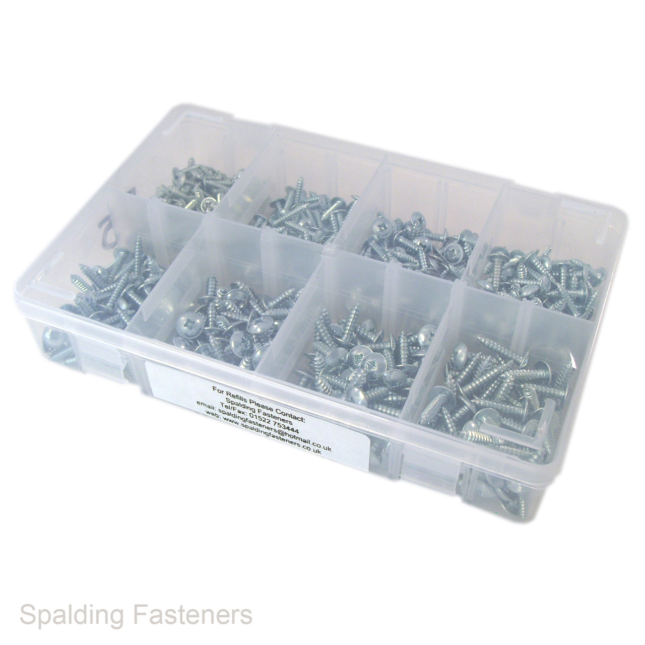 Assorted No.6, No.8 & No.10 Metric Zinc Plated Pozi Flange Self Tapping Screws