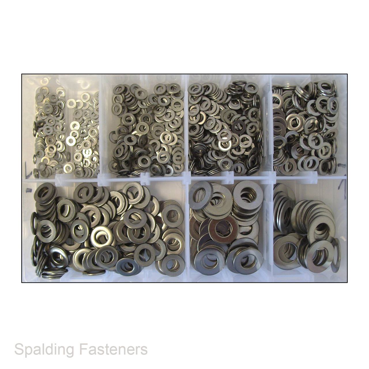 Assorted M3, M4, M5, M6, M8, M10 & M12 Metric A2 Stainless Steel Flat Washers