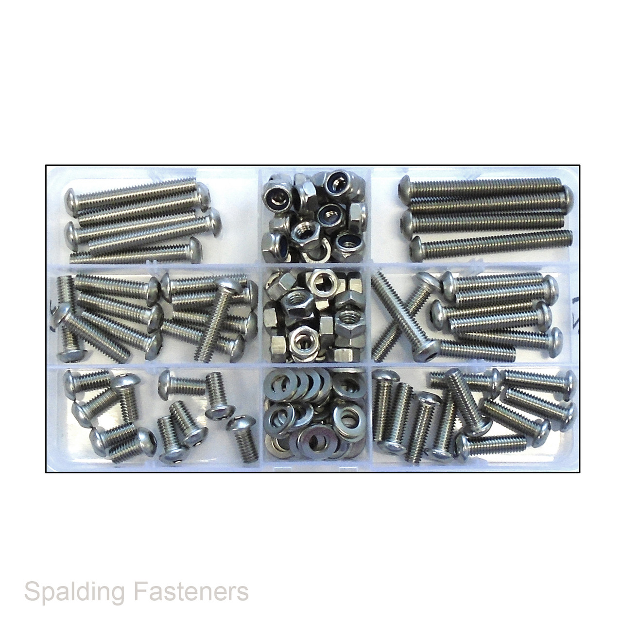 Assorted M6 A2 Stainless Steel Socket Button Allen Key Machine Screws With Nuts