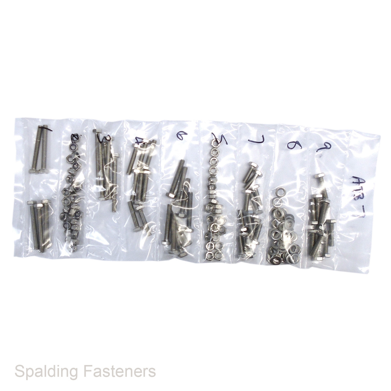 Assorted M6 Metric Stainless Hexagon Screws, Nuts & Washers