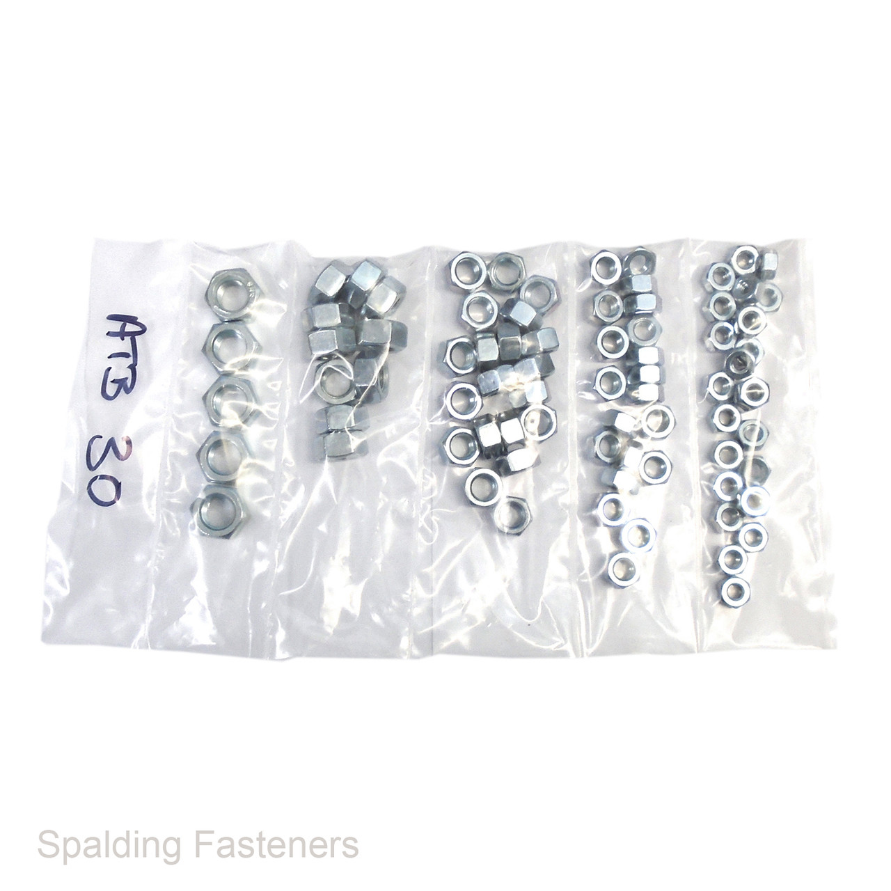 Assorted UNC Zinc Plated Full Nuts