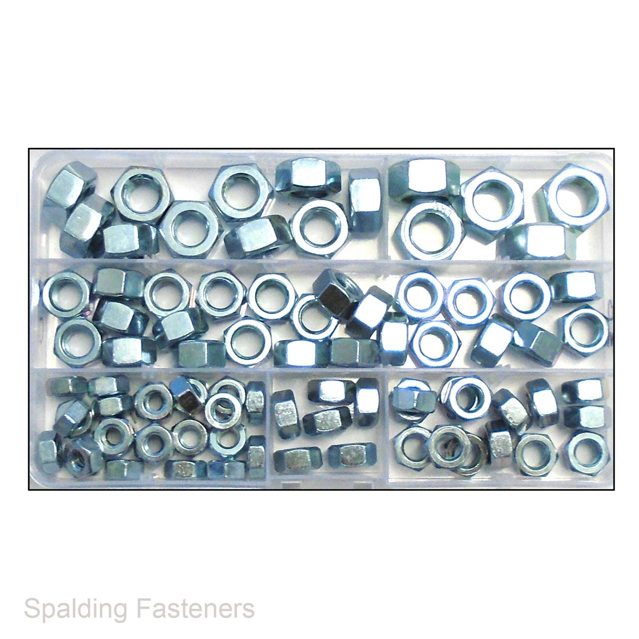 Assorted UNC Zinc Plated Full Nuts