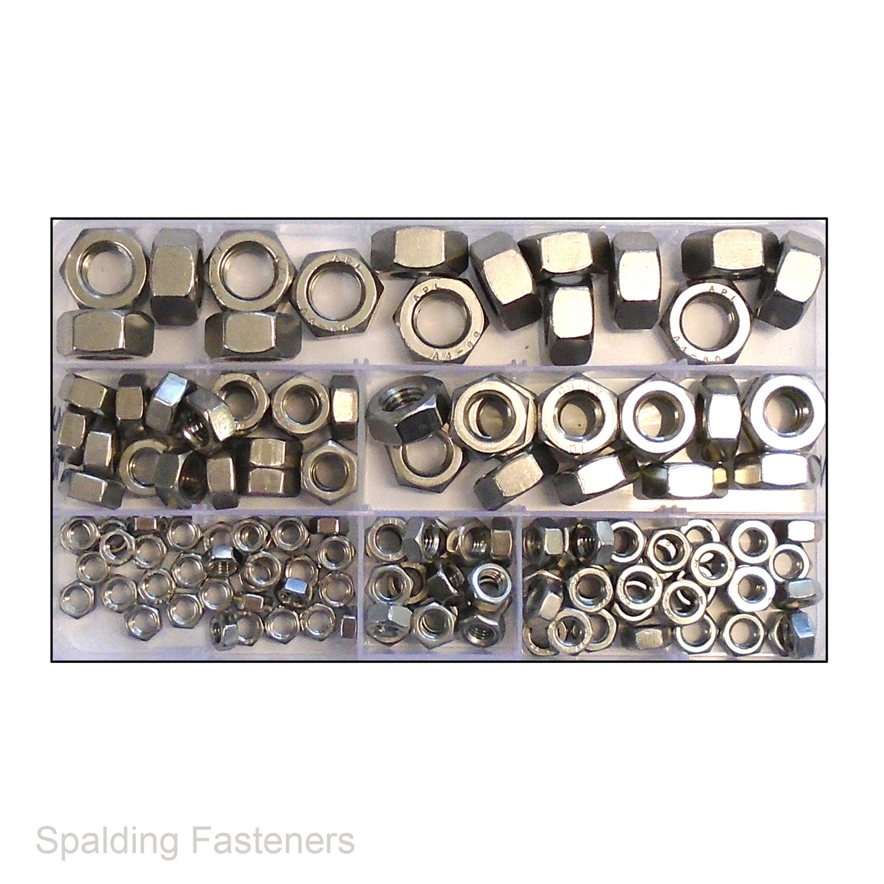 Assorted Metric A4-80 High Tensile Stainless Full Nuts