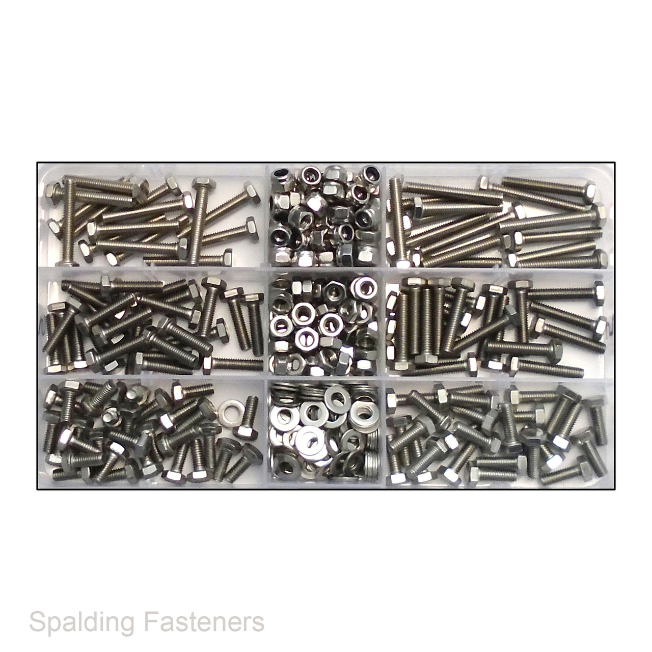 Assorted M4 Metric Stainless Hexagon Screws, Nuts & Washers