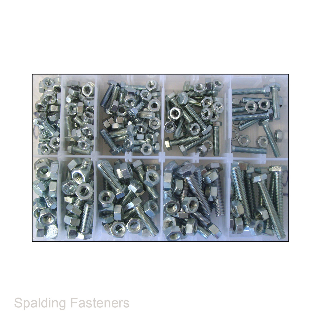 Assorted M6 & M8 Metric Zinc Plated Set Screw Fully Threaded Bolts & Full Nuts
