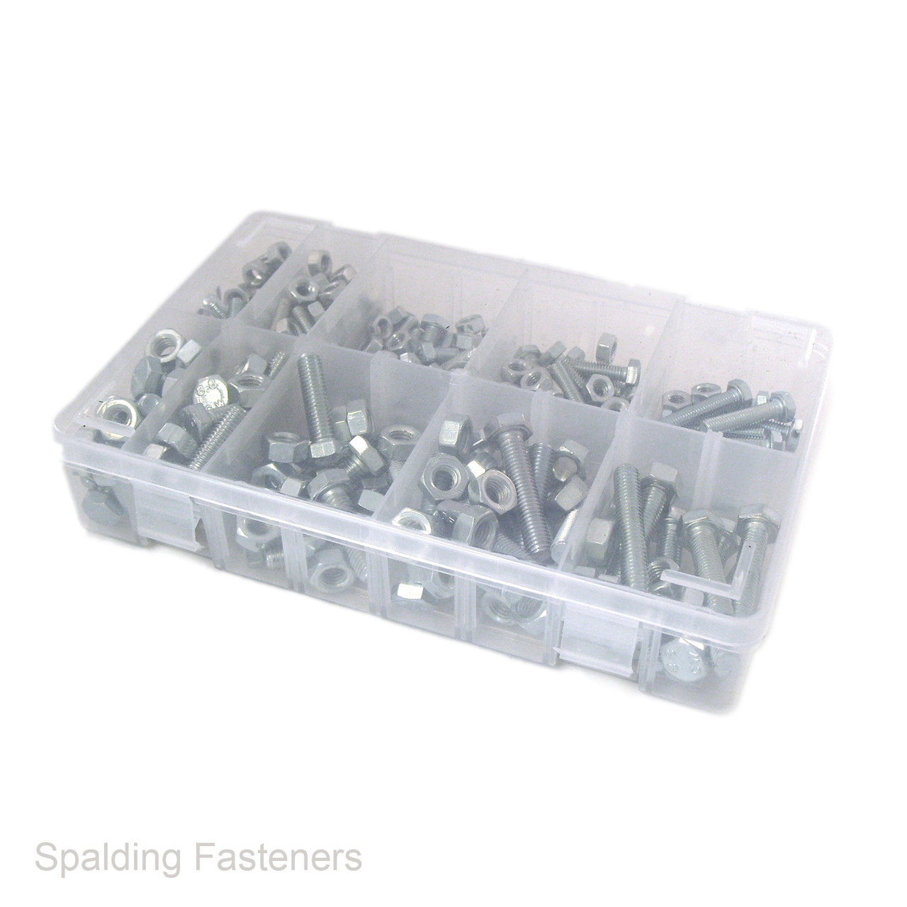 Assorted M6 & M8 Metric Zinc Plated Set Screw Fully Threaded Bolts & Full Nuts