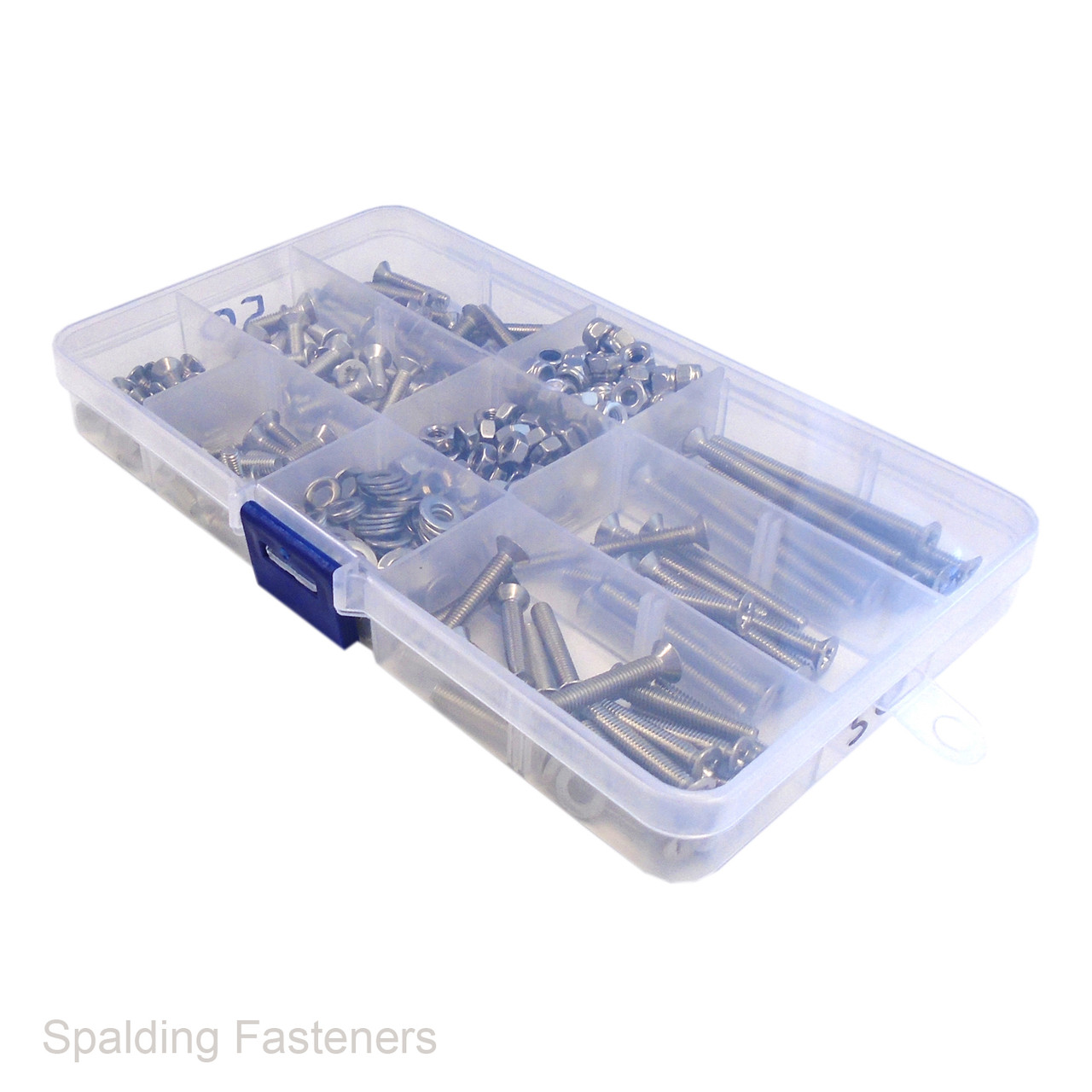 Assorted M4 Metric A2 Stainless Countersunk Pozi Machine Screws, Nuts & Washers