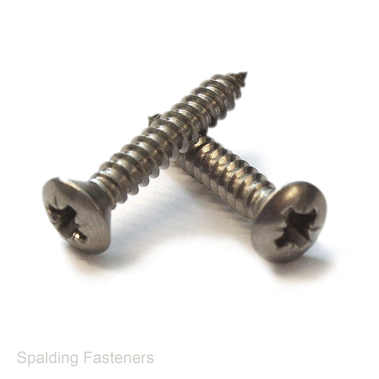 Assorted No6, 8 & 10 Stainless Steel Raised Countersunk Pozi Self Tapping Screws