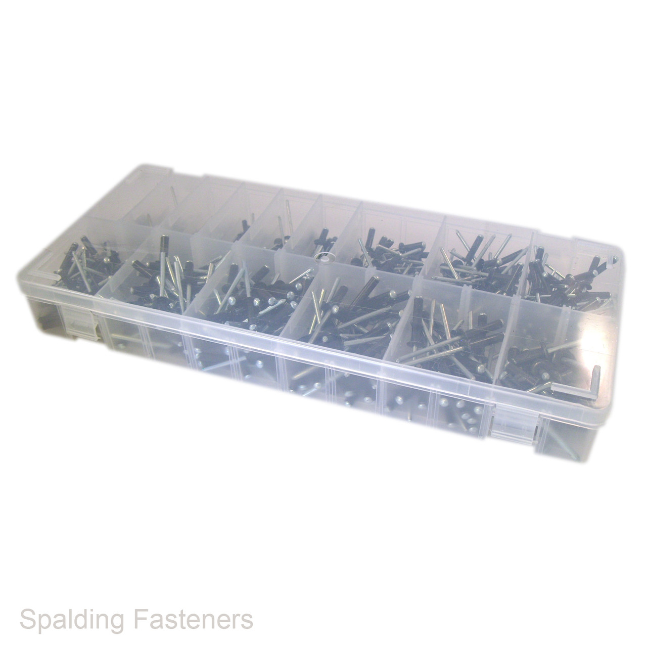 Assorted 3.2mm, 4.0mm, 4.8mm & 6.4mm Metric Aluminium Black Dome Head Pop Rivets