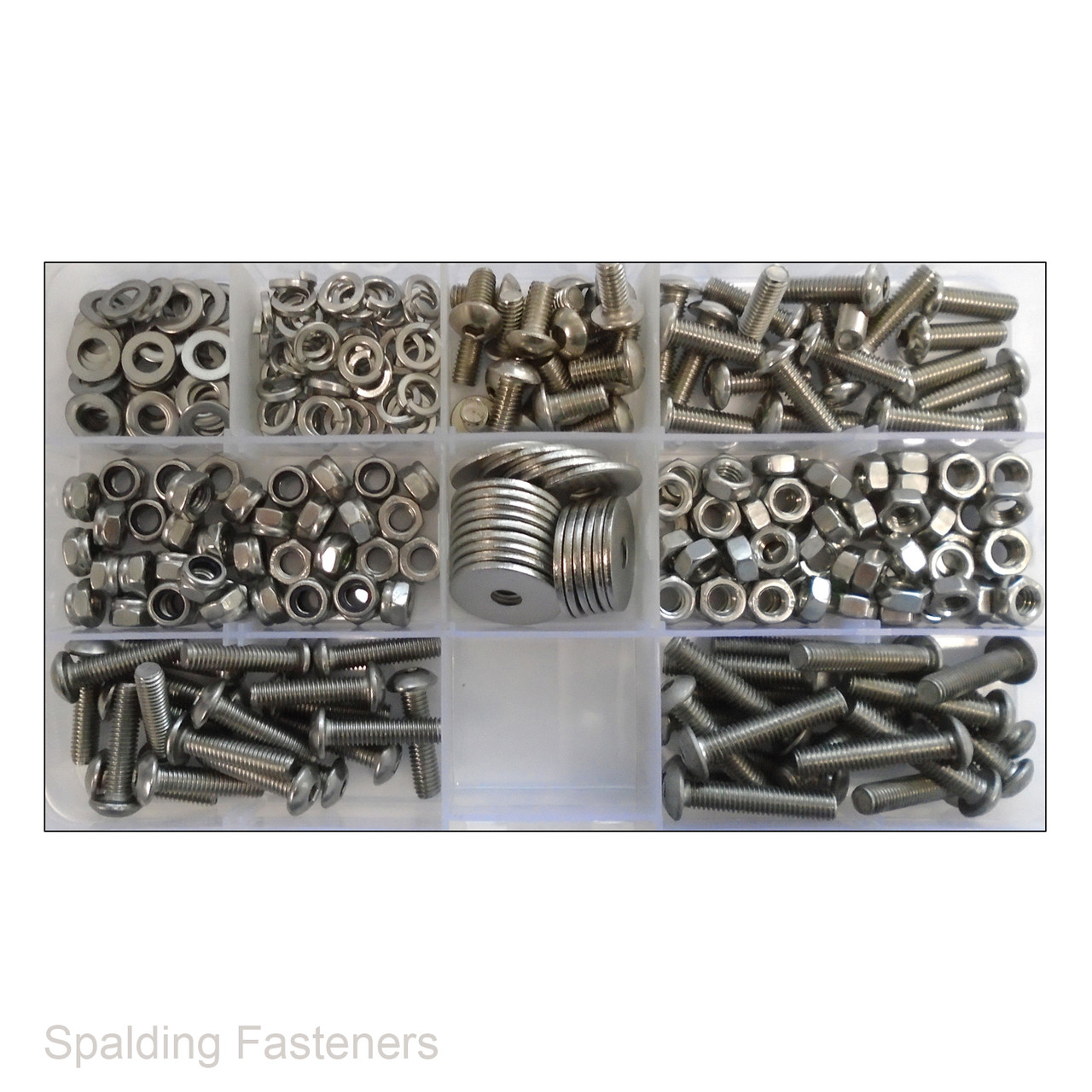 Assorted Metric M5 A2 Stainless Socket Button Machine Screws, Nuts & Washers