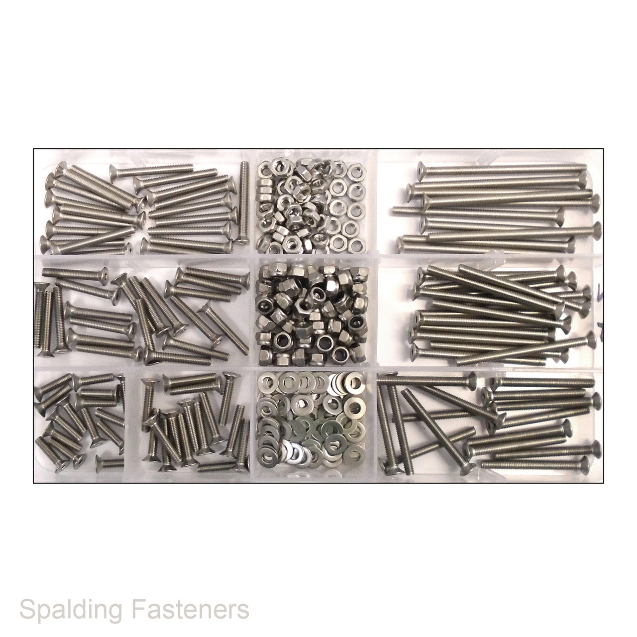 Assorted M3 Metric A2 Stainless Countersunk Socket Screw, Nut & Washer Kit