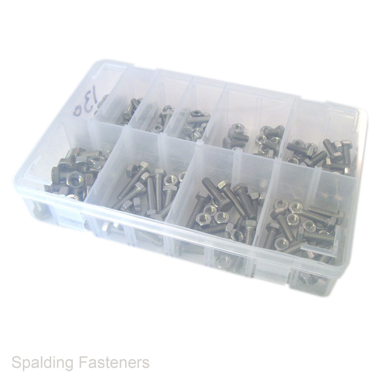 Assorted M5, M6 & M8 Metric Stainless Steel Hex Head Set Screw Bolts & Full Nuts