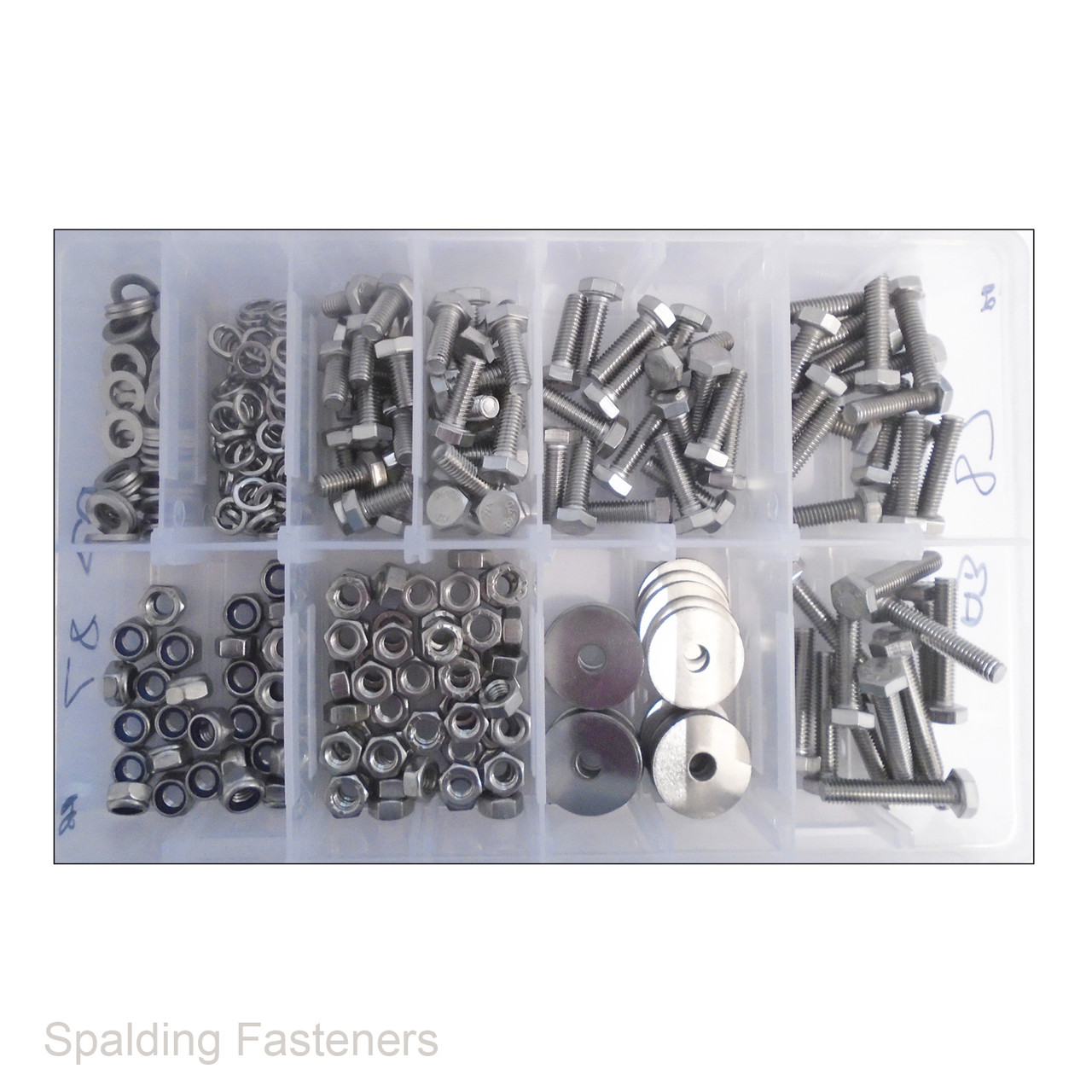 Assorted M6 Metric A2 Stainless Steel Set Screw Bolts, Nuts & Washers