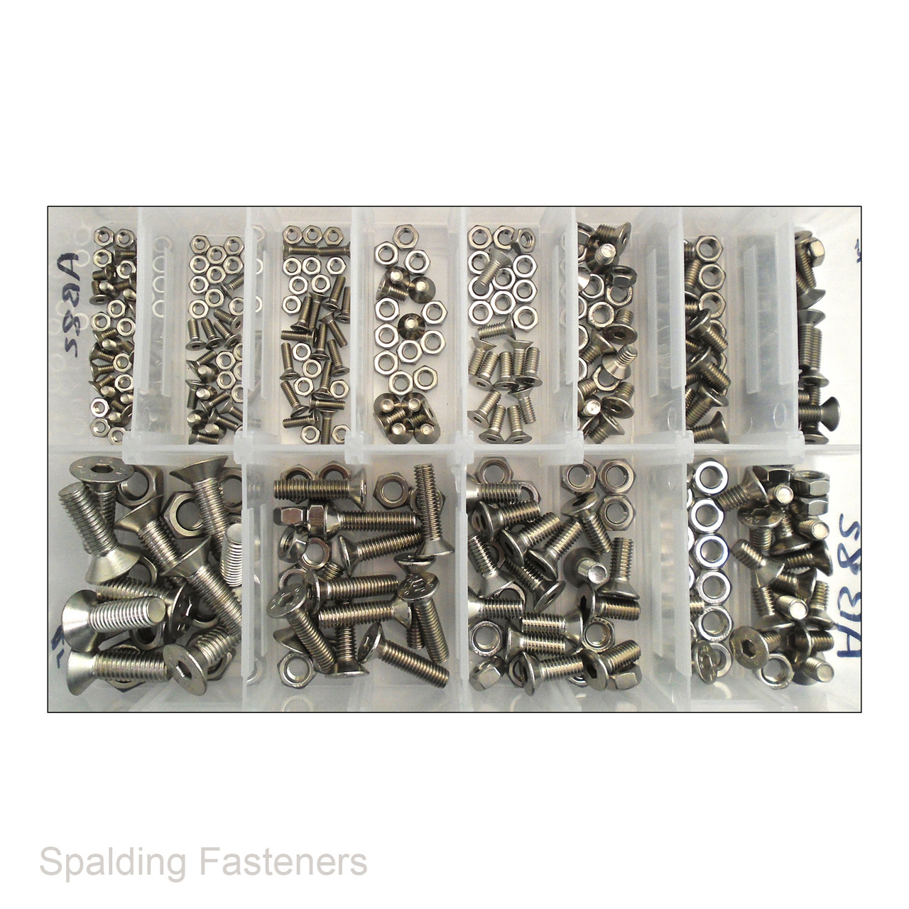Assorted Metric Stainless Steel Countersunk Allen Key Socket Cap Screws And Nuts