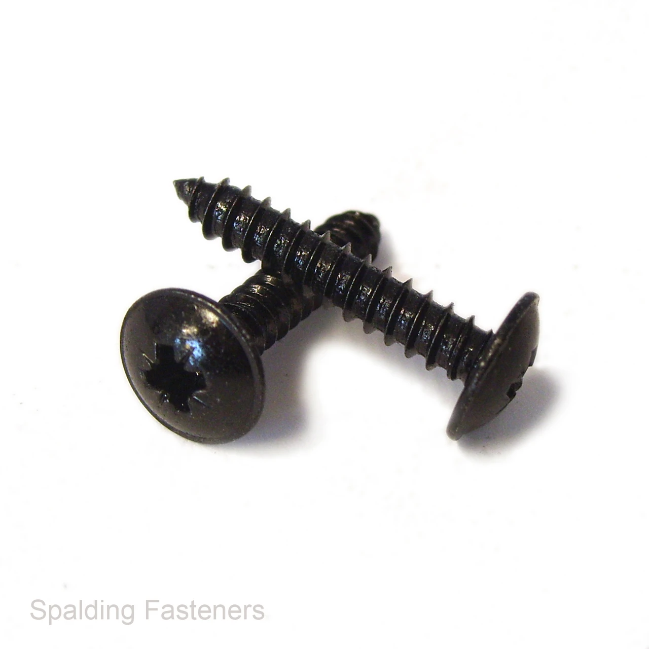 No.12 Black Pozi Flange Head Self Tapping Screws