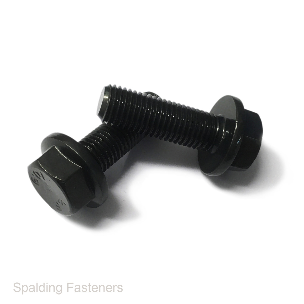M10 Metric Fine 10.9 Grade Self Colour Steel Hex Flange Set Screws