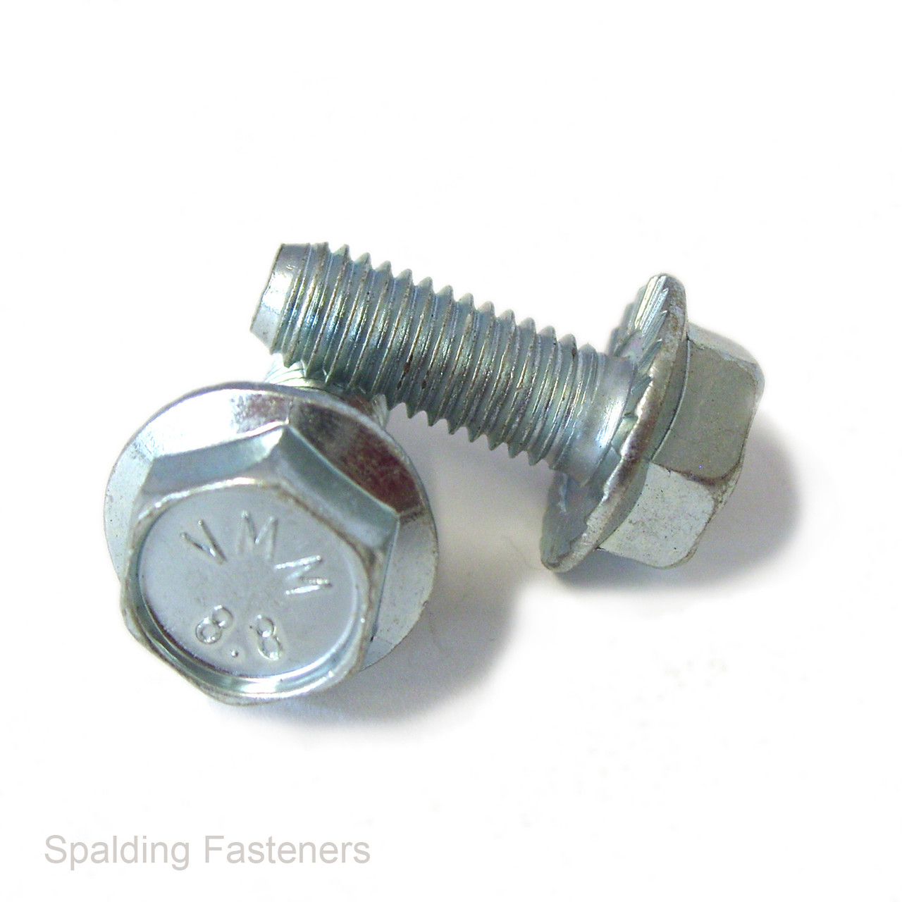 M12 Metric 8.8 Zinc Plated Hexagon Flange Head Fully Threaded Set Screws